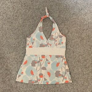 Patagonia orange beige halter top tank top size small